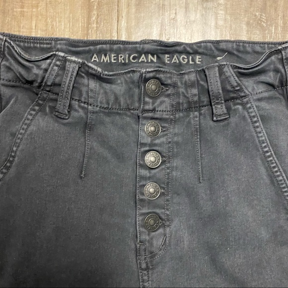 High Waisted Button Up American Eagle Skinny Jeans - Picture 4 of 7